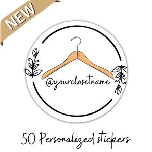 Minimal Design Personalized Poshmark Closet Stickers